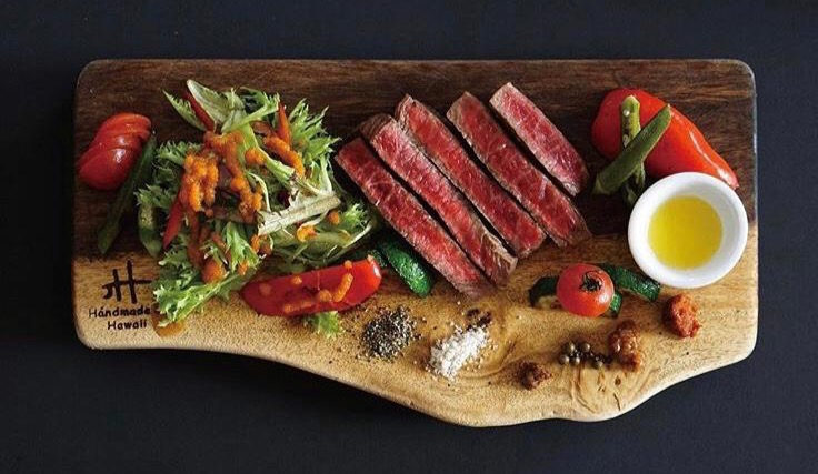 One-of-a-kind reclaimed Hawaiian wood cutting board by Foundwood