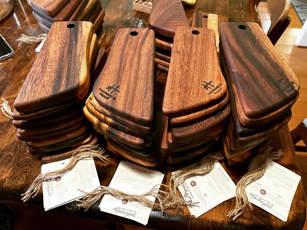 One-of-a-kind reclaimed Hawaiian wood cutting board by Foundwood