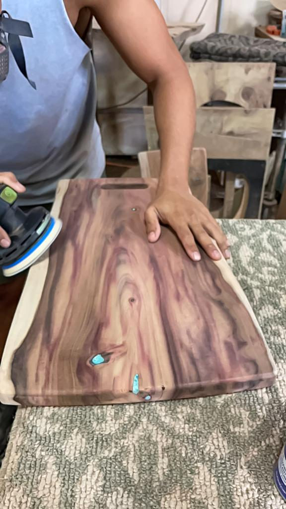 One-of-a-kind reclaimed Hawaiian wood cutting board by Foundwood
