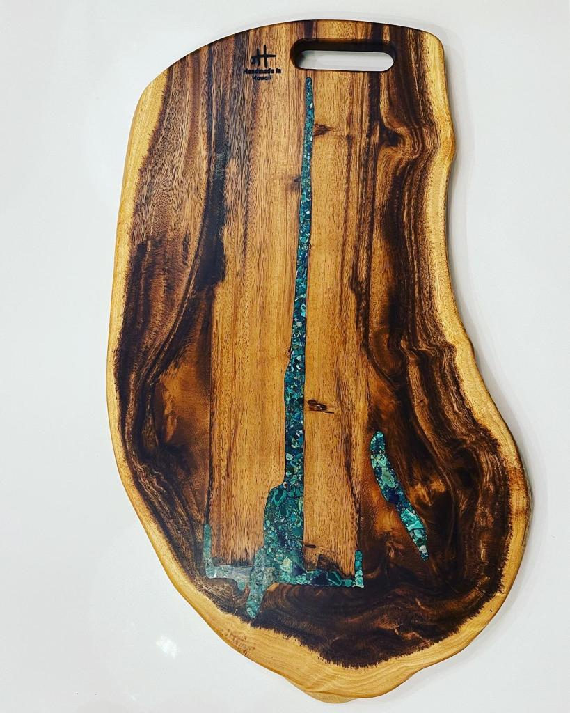 One-of-a-kind reclaimed Hawaiian wood cutting board by Foundwood