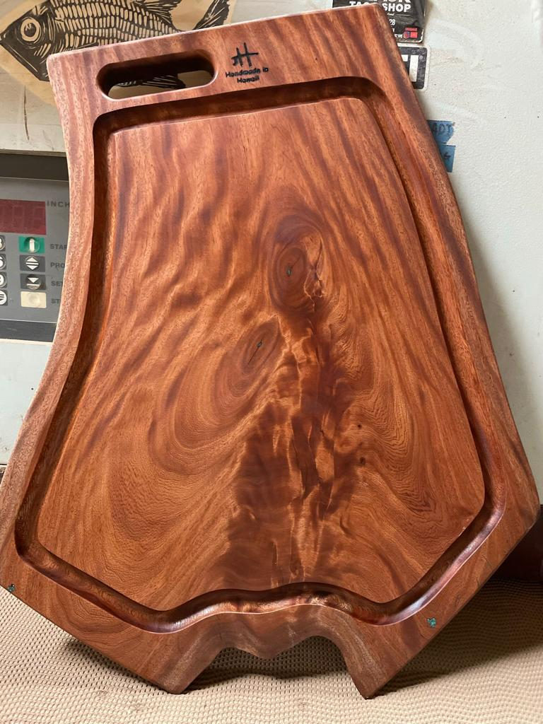 One-of-a-kind reclaimed Hawaiian wood cutting board by Foundwood
