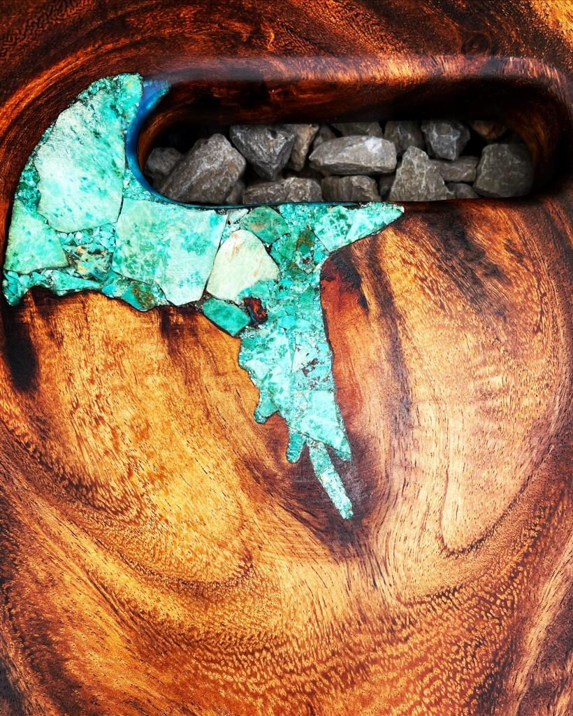 One-of-a-kind reclaimed Hawaiian wood cutting board by Foundwood