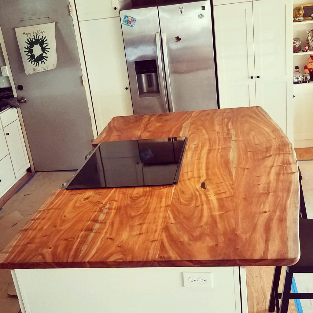 Custom Foundwood slab installation in Hawai'i