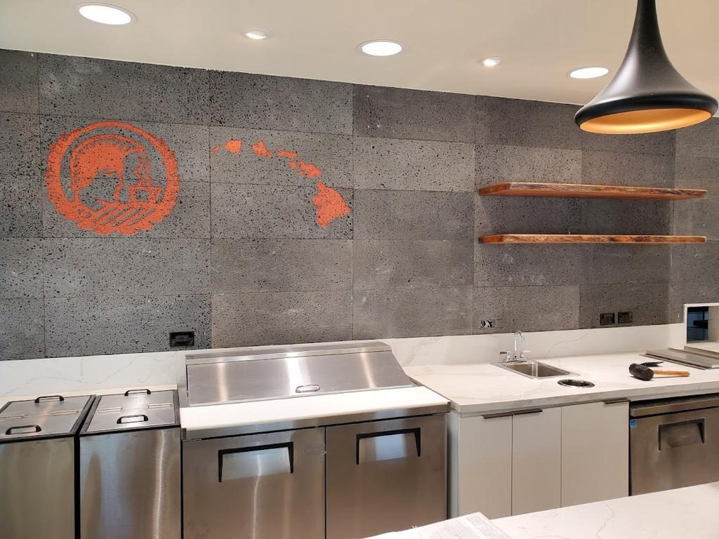 Custom Foundwood slab installation in Hawai'i